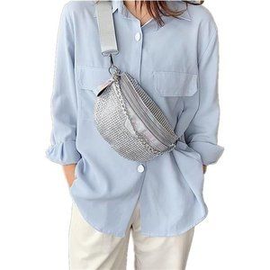 Rhinestone Chest Bag For Women Fanny Packs Belt Bags Crossbody Bags Waist Pouch